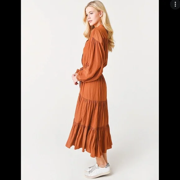 NWT! A.L.C. Jenine Belted Midi Dress - Picture 7 of 14